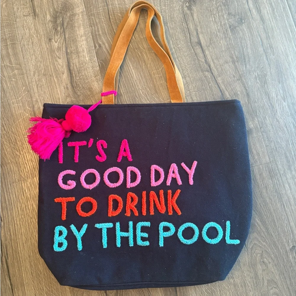 Navy blue Pool Tote Bag - Picture 2 of 5